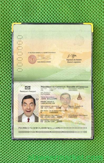 Cameroon passport photo look